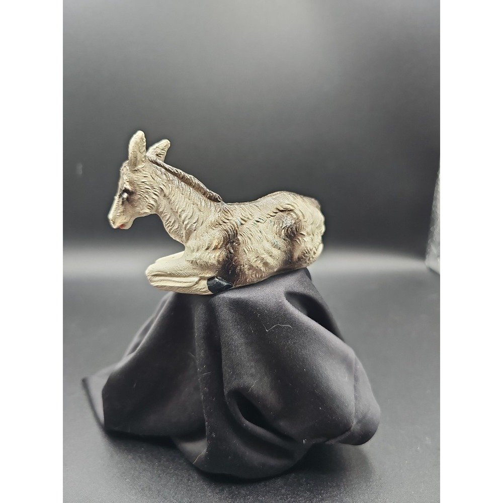 Vintage Italy 15 Donkey Nativity Replacement Animal Seated Plastic. AA - Picture 3 of 5